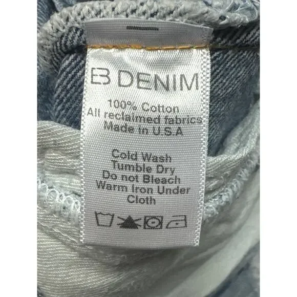 EB Denim Women's Reconstructed Vintage Levi's Denim Shorts - Size 24 - Picture 6 of 6